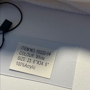 Acrylic white poncho  wrap